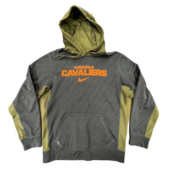 CAMO University of Virginia pullover hoodie Sz Small Lady's Nike Therma Fit Y2K - Picture 1 of 6